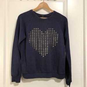 Forever 21 Metal Heart Sweatshirt size S